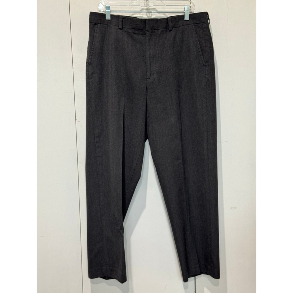 Men's Eddie Bauer Charcoal Gray wool Dress Pants Waist 36 inseam 30